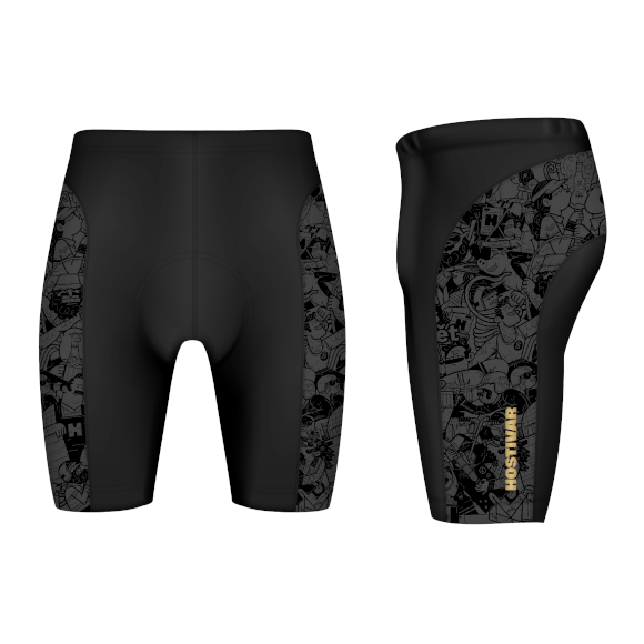 Dres černý, šortky